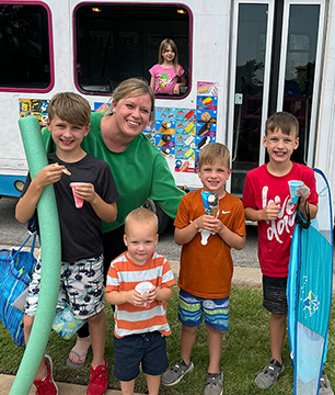 Local residents enjoying icecream